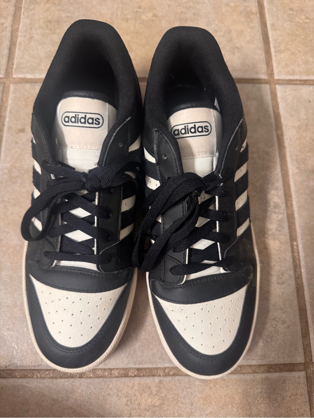 adidas Black and White Retro Low-Top Sneakers